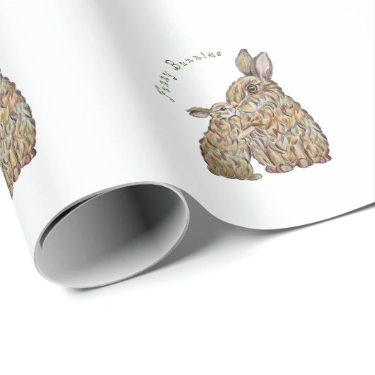 Hübsche Hasen. Zeichnend Stift Geschenkpapier (Rolleneckpunkt)