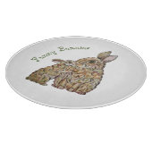 Hübsche Hasen. Zeichnend Stift Schneidebrett (Ecke)