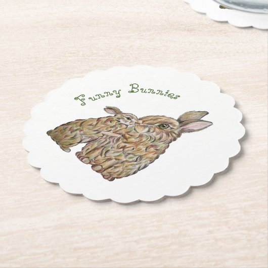 Hübsche Hasen. Zeichnend Stift Untersetzer (angewinkelt)