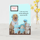 Hübsche Haustiere werden gut Karte (Gelbe Blume)