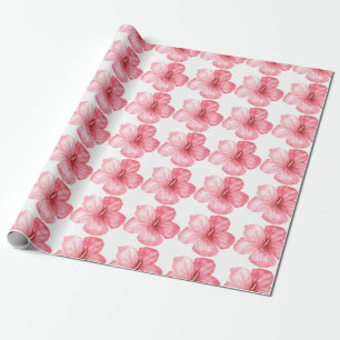 Hübsche hawaiianische rosa Blumen-Dame elegant Geschenkpapier