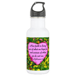 HÜBSCHE HEBREWS 11:1 FLORALISCHE DESIGN TRINKFLASCHE