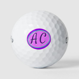 Hübsche, heiß rosa, große, helle Mongram-Golfbälle Golfball