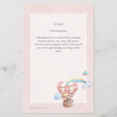 Hübsche Heißluftballon Tiere Baby Girl Dusche Flyer (Hinten)