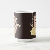 Hübsche hellbeige farbige Rose Buchstabe B Kaffeetasse (Mittel)