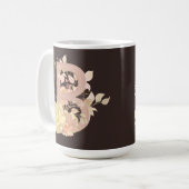 Hübsche hellbeige farbige Rose Buchstabe B Kaffeetasse (Vorderseite Links)