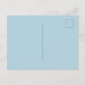 Hübsche hellblaue Rosenblume Postkarte (Rückseite)