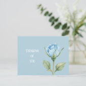 Hübsche hellblaue Rosenblume Postkarte (Stehend Vorderseite)