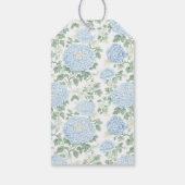 Hübsche hellblaue weiße Blumen Brautparty Geschenkanhänger (Rückseite)