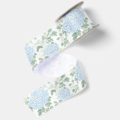 Hübsche hellblaue weiße Blumen Brautparty Satinband (Rückseite)