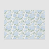 Hübsche hellblaue weiße Blumen Brautparty Seidenpapier (Vorderseite)