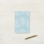 Hübsche hellblaue weiße Blumen-Faux-Spitze   Post-it Klebezettel (Auf Schreibtisch)