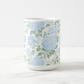 Hübsche hellblaue weiße Blumen   Kaffeetasse (Mittel)
