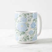 Hübsche hellblaue weiße Blumen   Kaffeetasse (VorderseiteRechts)
