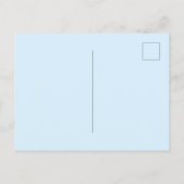 Hübsche hellblaue weiße Blumen Träume Postkarte (Rückseite)