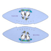 Hübsche, hellblaufüßige Boobies tanzen Cartoon Football (Paneele)