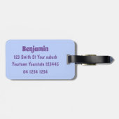 Hübsche, hellblaufüßige Boobies tanzen Cartoon Gepäckanhänger (Rückseite horizontal)