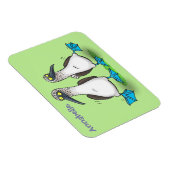 Hübsche, hellblaufüßige Boobies tanzen Cartoon Magnet (Rechte Seite)