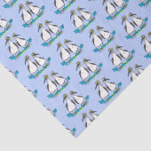 Hübsche, hellblaufüßige Boobies tanzen Cartoon Seidenpapier (Ausschnitt)