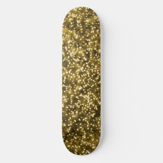 Hübsche, helle, gelbe Imitate Glitzer Design Skateboard (Vorderseite)