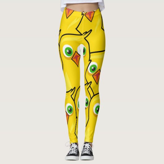 Hübsche, hellgelbe Ostergeburten Leggings (Vorderseite)