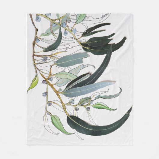 hübsche, hellgrüne Zahnfleischblume Fleecedecke (Vorderseite)