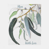 hübsche, hellgrüne Zahnfleischblütenfarbe mit Name Fleecedecke (Vorderseite)