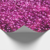 Hübsche, hellrosa Imitate Glitzer Design Geschenkpapier (Ecke)
