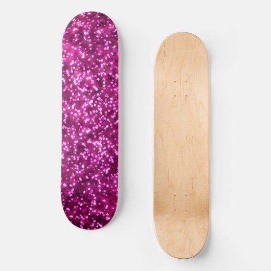 Hübsche, hellrosa Imitate Glitzer Design Skateboard (Vorderseite)