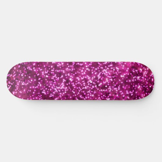 Hübsche, hellrosa Imitate Glitzer Design Skateboard (Horizontal)
