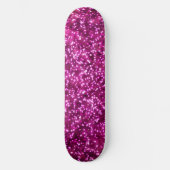 Hübsche, hellrosa Imitate Glitzer Design Skateboard (Vorderseite)