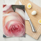 Hübsche hellrosa Rose Aquarellmalerei Geschirrtuch (Viertel Falte)