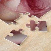 Hübsche hellrosa Rose Aquarellmalerei Puzzle (Seite)