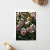 Hübsche hellrosa Rose Mitteilungskarte (Vorderseite/Rückseite Beispiel)