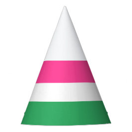 Hübsche, hellrosa, weiße, grüne Streifen Partyhütchen