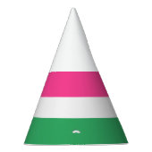 Hübsche, hellrosa, weiße, grüne Streifen Partyhütchen (Rechts)