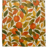 Hübsche Herbst-Herbstlaube Orange Tree Duschvorhang (Vorderseite)