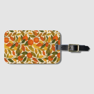 Hübsche Herbst-Herbstlaube Orange Tree Gepäckanhänger