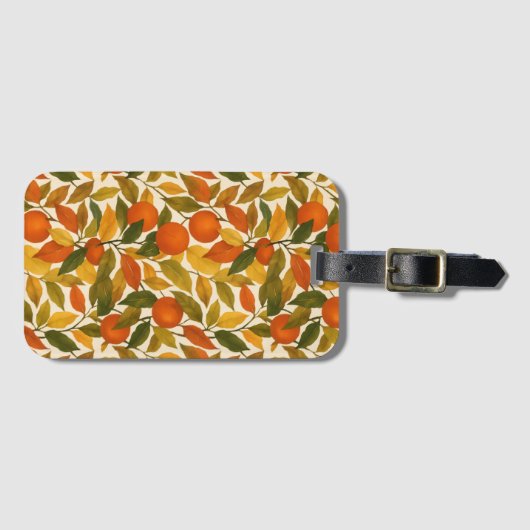 Hübsche Herbst-Herbstlaube Orange Tree Gepäckanhänger (Vorderseite (Horizontal))