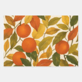 Hübsche Herbst-Herbstlaube Orange Tree Geschenkpapier Set (Vorderseite 2)