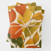Hübsche Herbst-Herbstlaube Orange Tree Geschenkpapier Set (Beispiel)