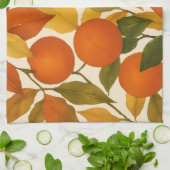 Hübsche Herbst-Herbstlaube Orange Tree Geschirrtuch (Gefaltet)