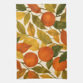 Hübsche Herbst-Herbstlaube Orange Tree Geschirrtuch (Vertikal)