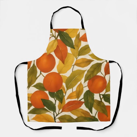 Hübsche Herbst-Herbstlaube Orange Tree Schürze (Vorderseite)