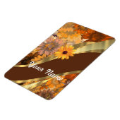 Hübsche Herbstblumenmuster Magnet (Linke Seite)