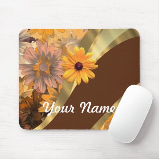 Hübsche Herbstblumenmuster Mousepad (Mit Mouse)