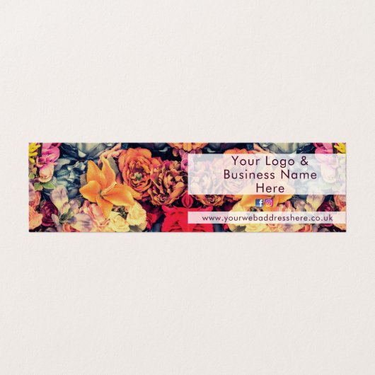 Hübsche Herbstfarben, rustikale Blume Visitenkarten (Außenseite Aufgefaltet)