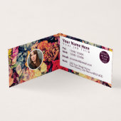 Hübsche Herbstfarben, rustikale Blume Visitenkarten (Innenseite)