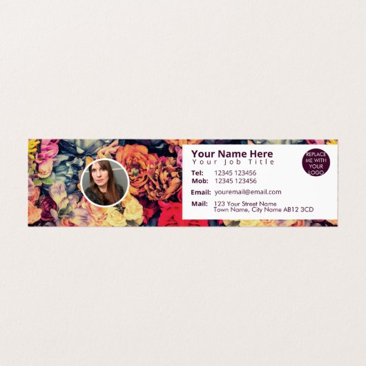 Hübsche Herbstfarben, rustikale Blume Visitenkarten (Innenseite Aufgefaltet)