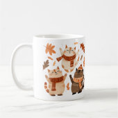 Hübsche Herbstkatzen-Tasse Gemütliches Geschenkide Kaffeetasse (Links)